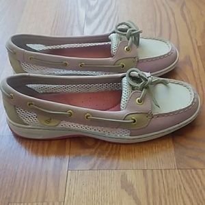 Pink sperry topsliders